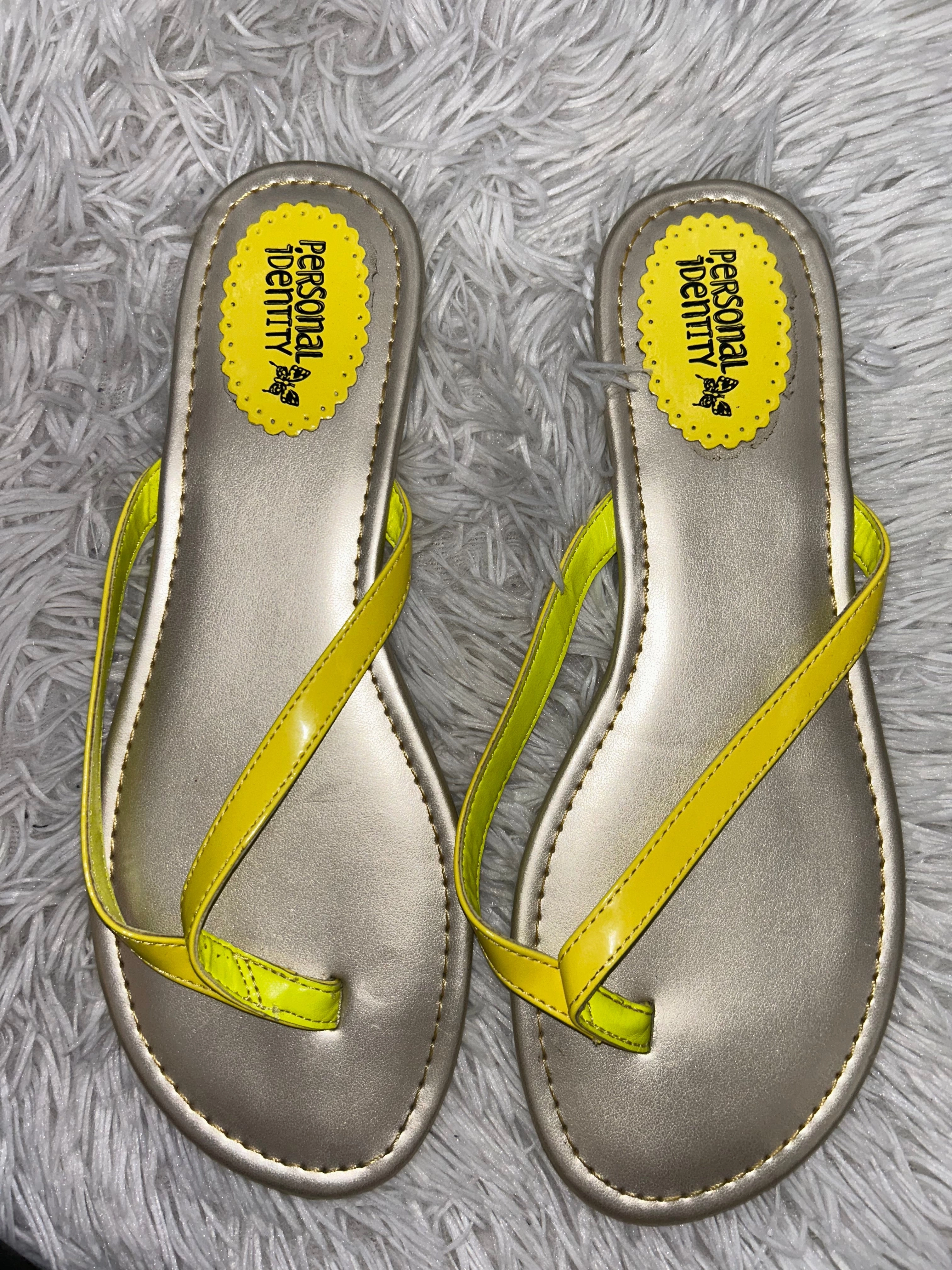 Yellow Sandals Flip Flops Clothes Mentor, Size 9 Literide Flip Flops