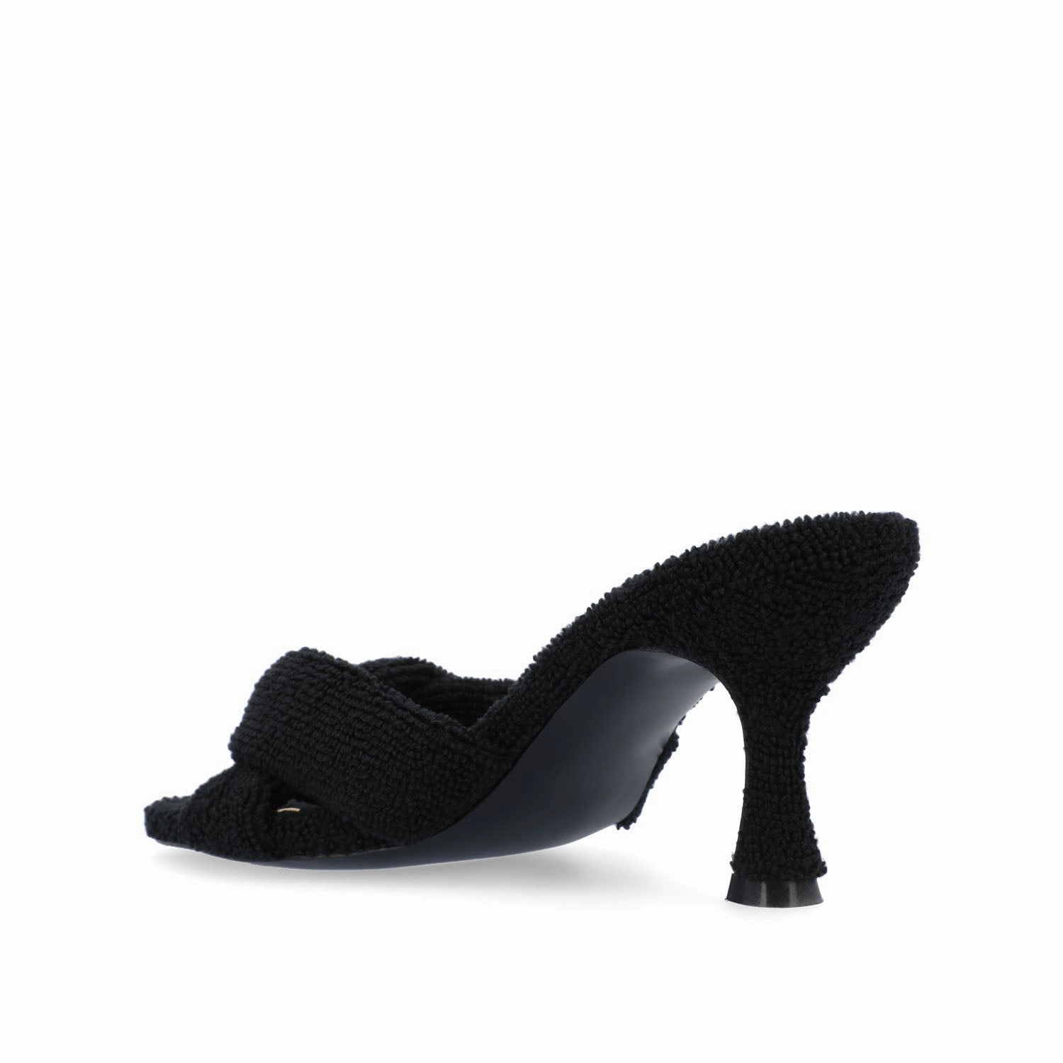 3 Inch High Heels MANNON BACKLESS KITTEN HEEL IN TERRY CLOTH