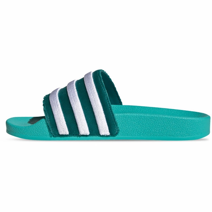 Adidas Women's Adilette Slides - Mint Green / White Salad Fingers Slippers