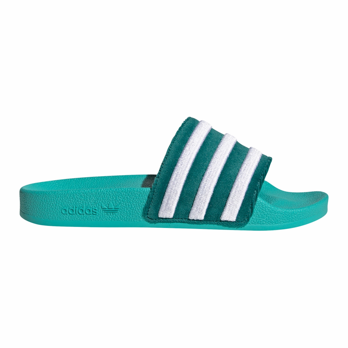 Adidas Women's Adilette Slides - Mint Green / White Strap Slippers