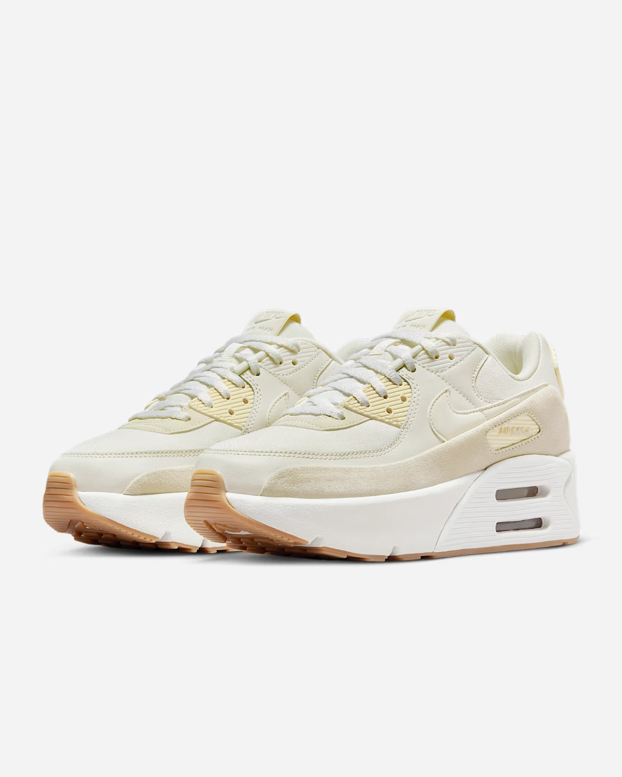 Nike Gymnastic Shoe Nike Air Max 90 LV8 FD4328-100 Sneakers Women's Ivory Platform Shoes FD1067