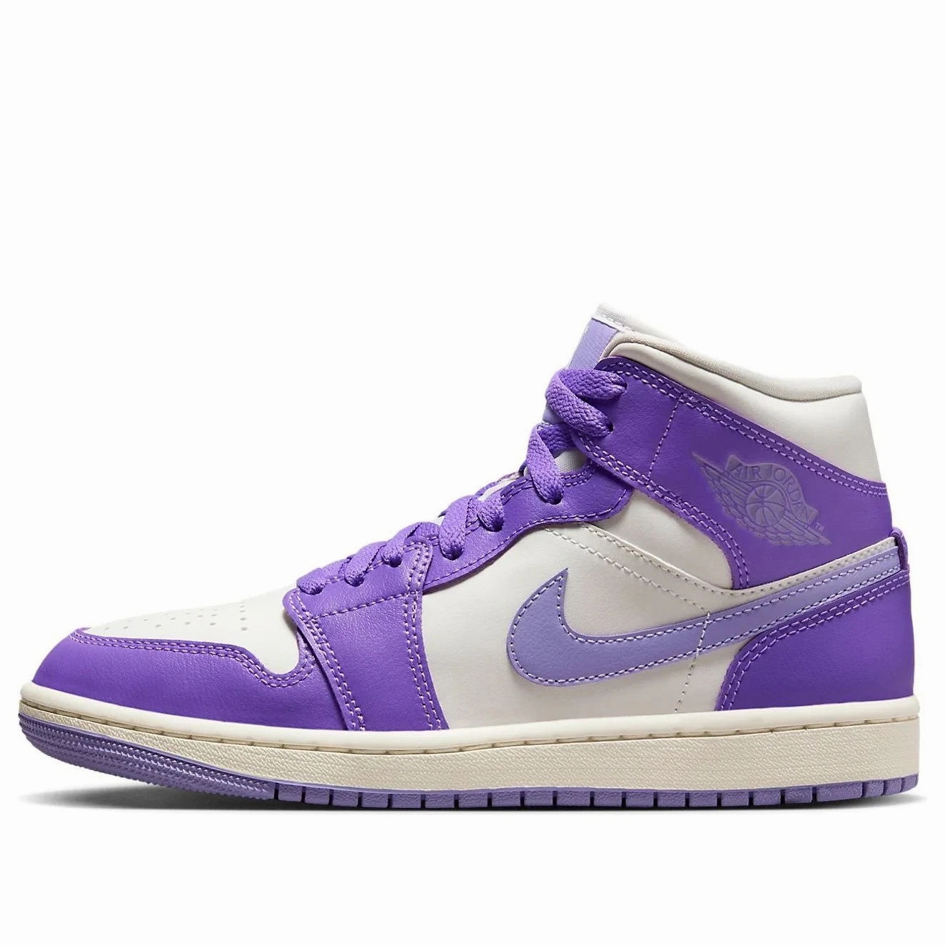 Nike Air Jordan 1 Mid BQ6472-504 Sneakers Womem's Action Grape Lifestyle Shoes Nike Shoes Custom