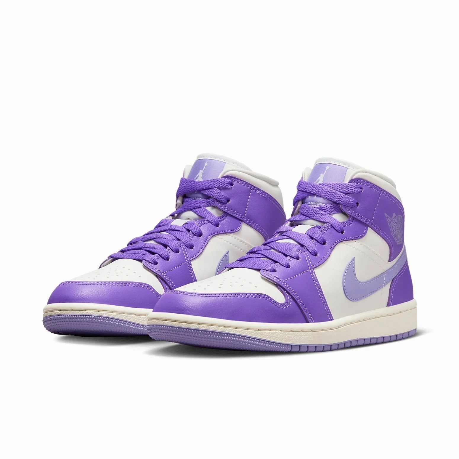 Nike Air Jordan 1 Mid BQ6472-504 Sneakers Womem's Action Grape Lifestyle Shoes Nike Sprint Shoes