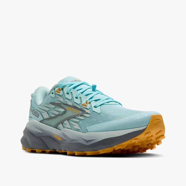 Ultra Waterproof Trail Shoe Women's - Brooks Cascadia 19 - Clearwater/Primer Grey/Apricot