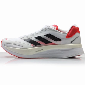 adidas Adizero Boston Boost 10 Men's Running Shoe - Cloud White/Core Black/Solar Red Best Wide Running Shoes