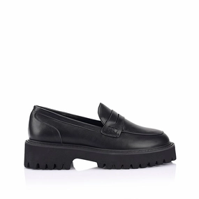 Neon Chunky Loafers - Black Impulsive Brogues