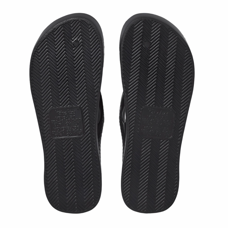 Archies Arch Support Flip Flops in Black Airmag Slippers