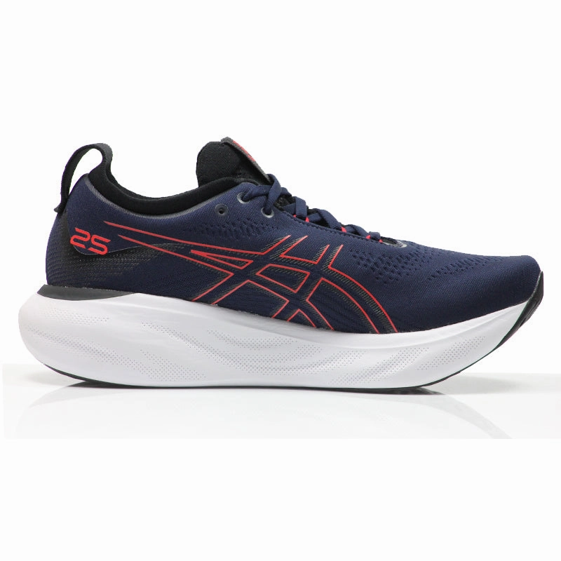 Asics Gel Nimbus 25 Men's Running Shoe - Midnight/Electric Red Asics Tiger Soccer Shoes