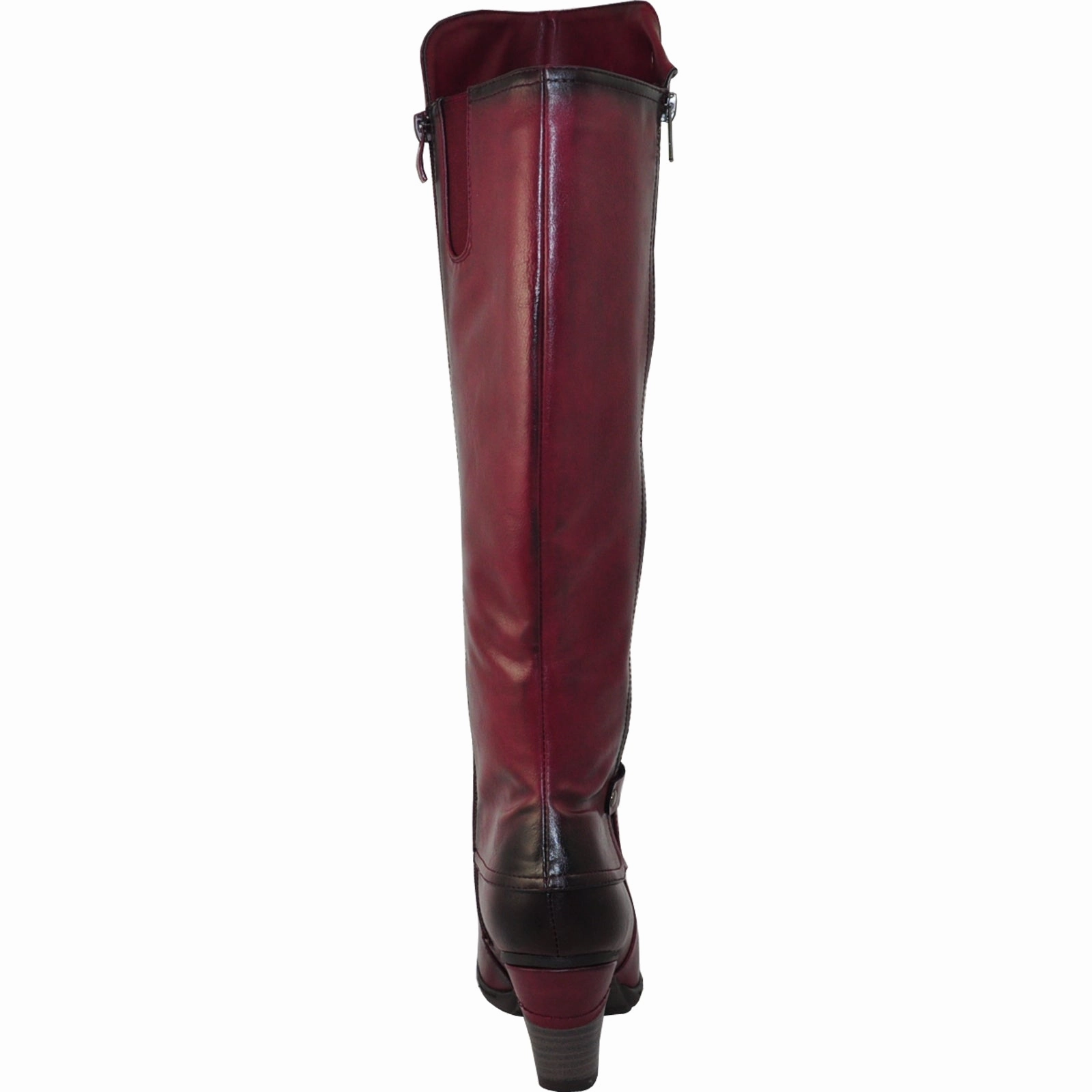 VANGELO Women Boot SD7408 Knee High Dress Boot Bordo Red Boots Autumn Knee High