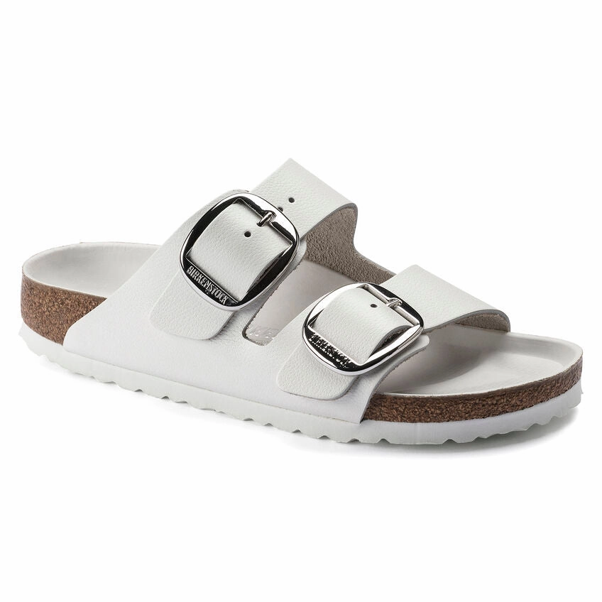 Sandals Negril Map Birkenstock Arizona Big Buckle - White Leather