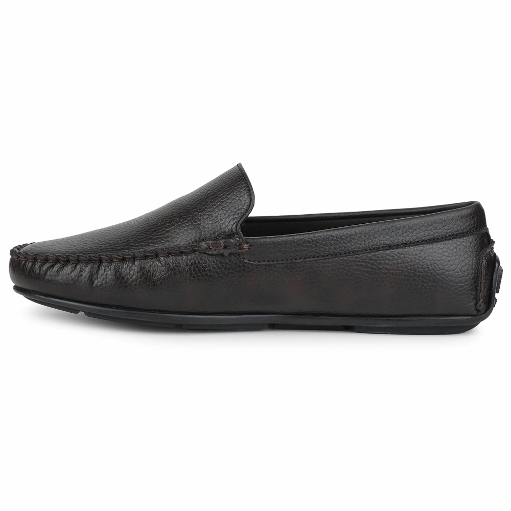 Fortune Brown Casual Loafers For Men AVL-4 By Liberty Flat Loafers