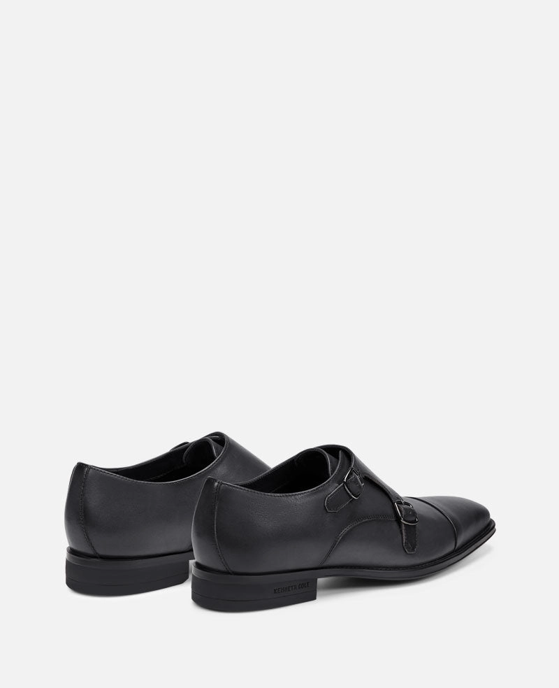 White Platform Brogues Charles Double Monk Strap Cap Toe Oxford