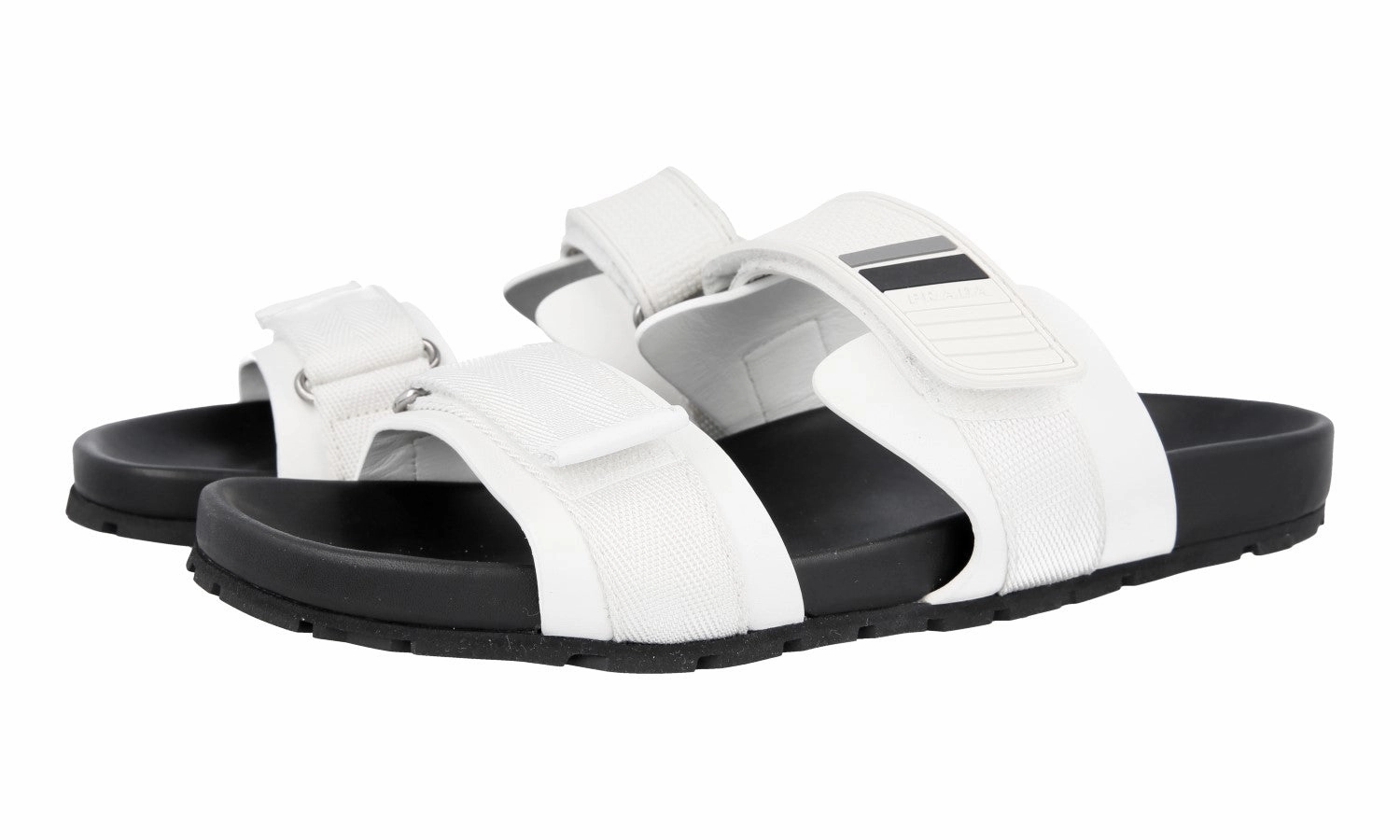 Sandals Bahamas Reviews Prada Men's White Leather Sandals 2X3002
