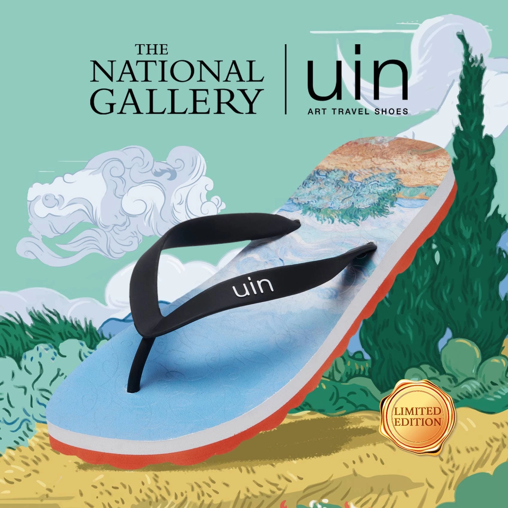 Best Sandals With Good Arch Support Van Gogh Wheatfield with Cypresses Blanes Men