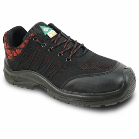 VANGELO Men Work Safety Shoe HELMUT-1 CSA Certified Steel Toe Protection Black/Red Ds Dress Boots