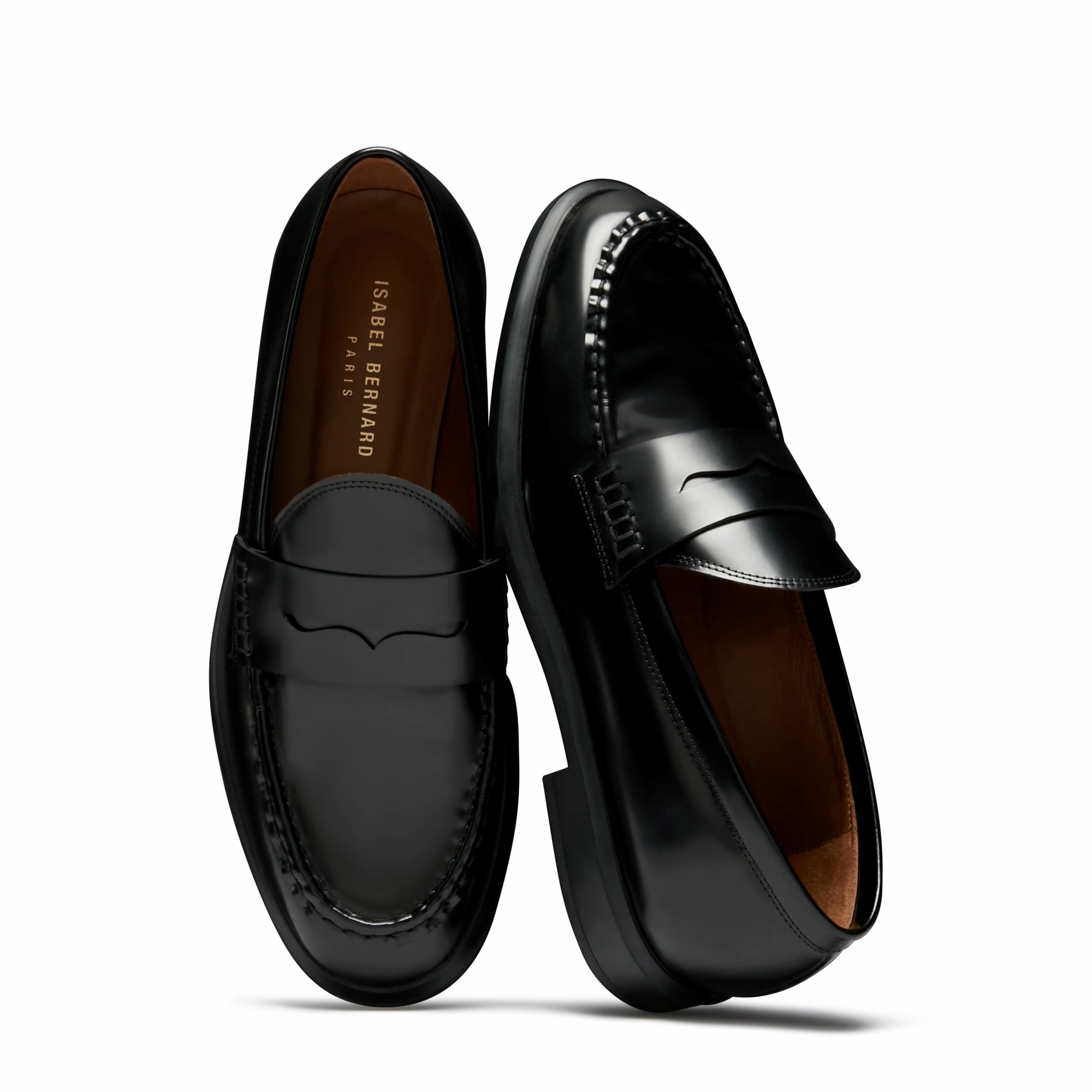 Loafers Reviews Vendme Blandine black spazzolato leather loafers