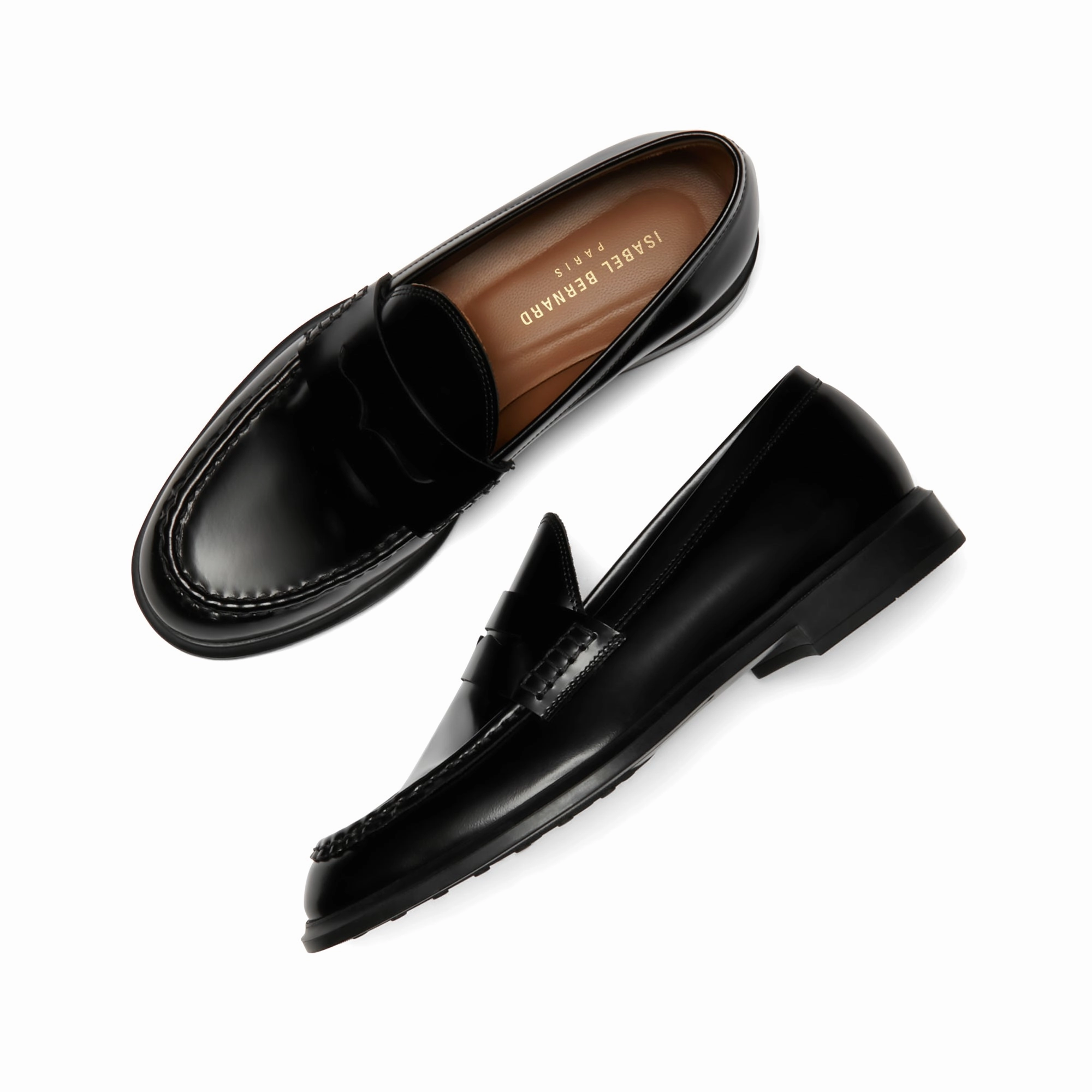 High Top Loafers Vendme Blandine black spazzolato leather loafers