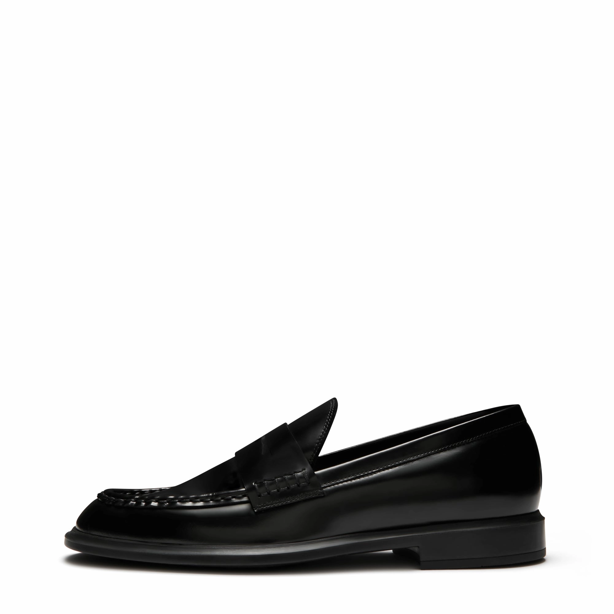 Vendme Blandine black spazzolato leather loafers Loafers Club