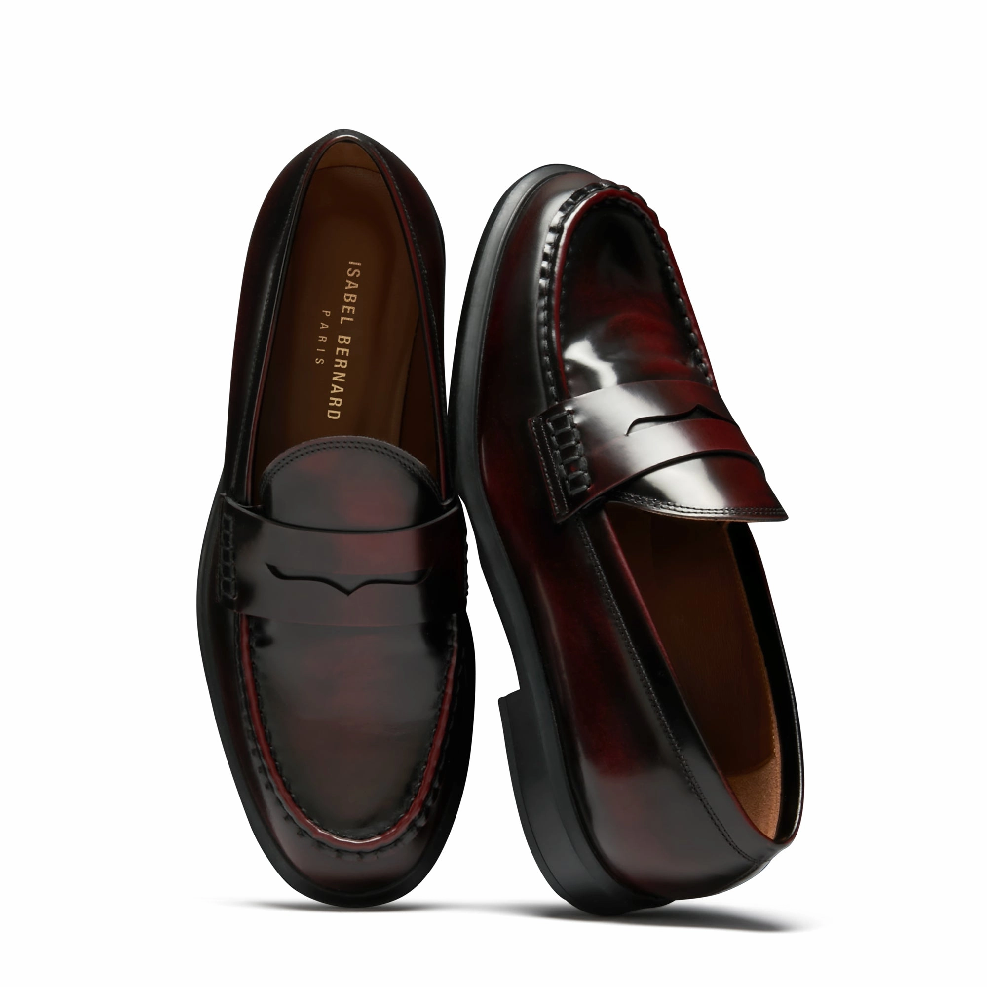 Vendme Blandine bordeaux red spazzolato leather loafers Orinoco Loafers