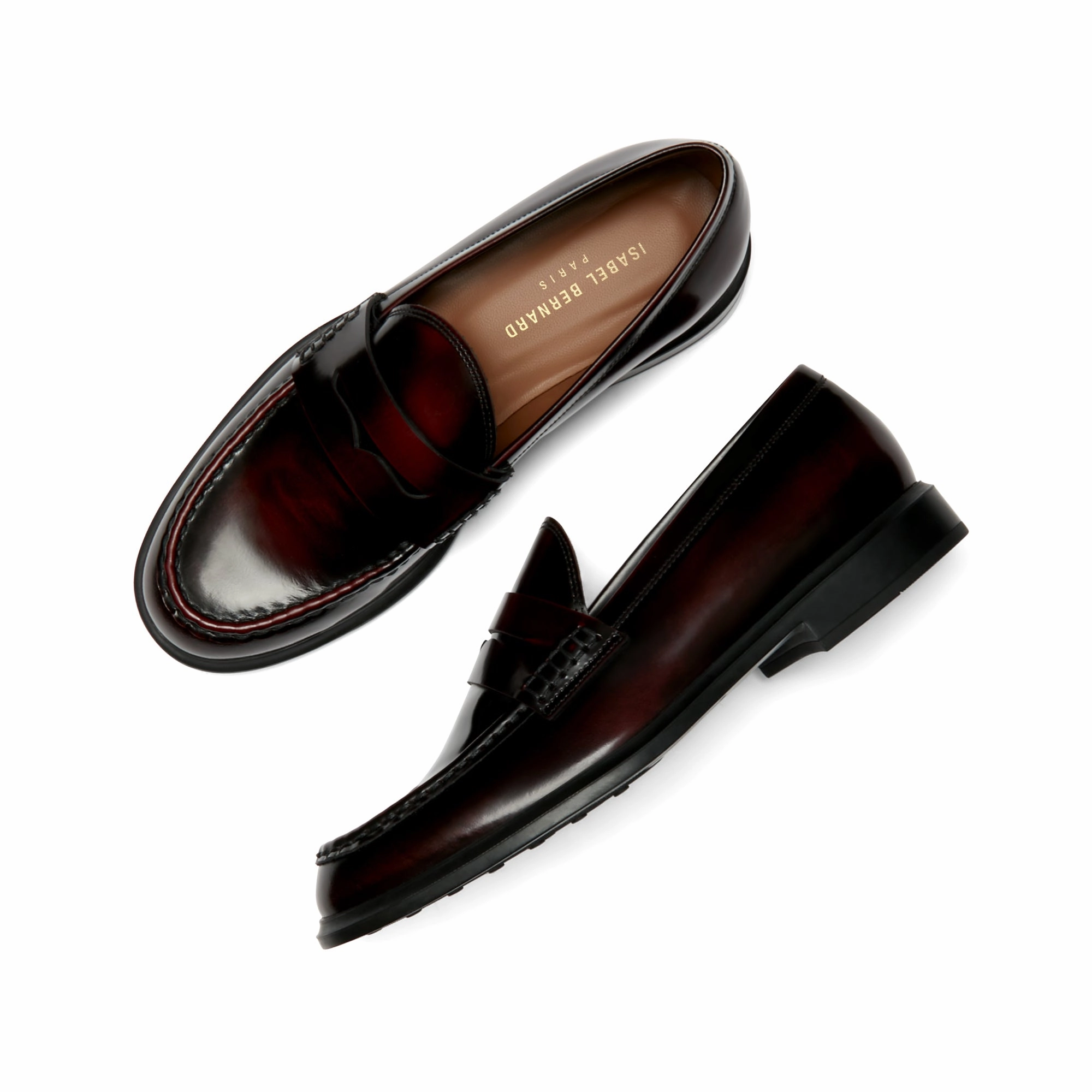 Vendme Blandine bordeaux red spazzolato leather loafers Loafers Valentino