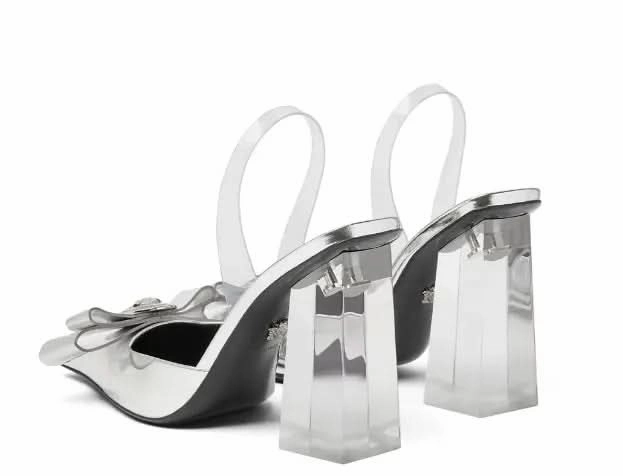 Versace Medusa Head metallic leather pumps Swollen Feet After Wearing High Heels