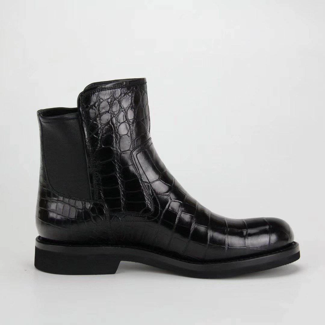 Different Types Of Chelsea Boots Crocodile Shoes Genuine  Crocodile Skin Leather Chelsea Ankle Boots