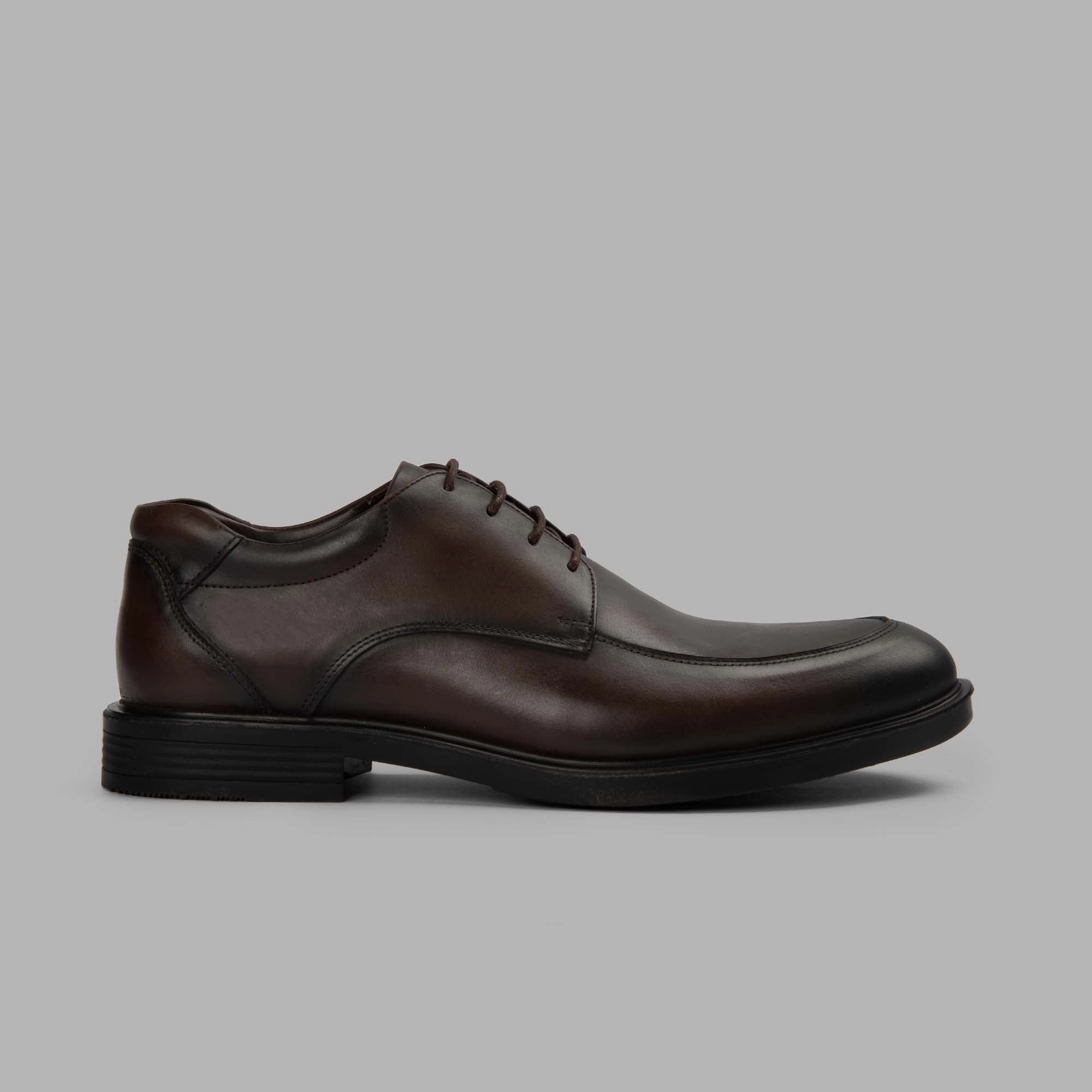 Zara Black Lace Up Shoes Derby Moc Toe Shoes - Brown