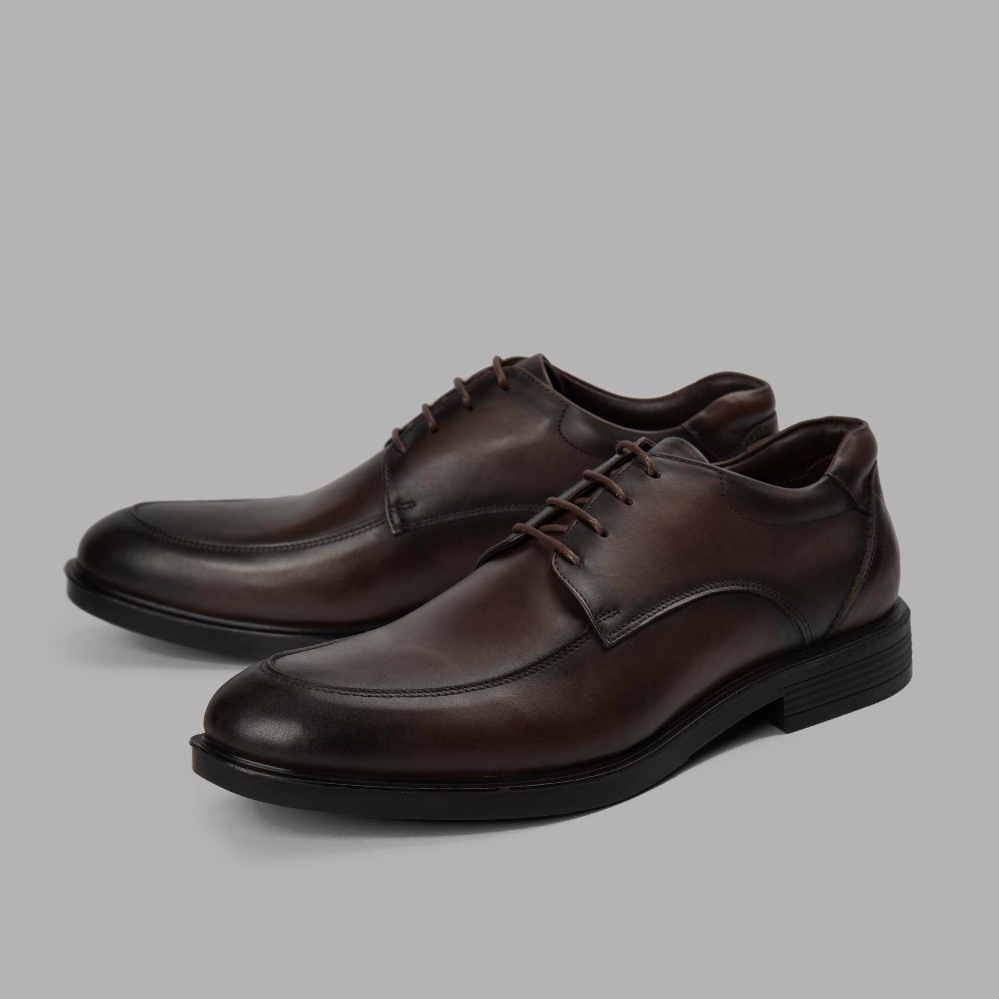 Derby Moc Toe Shoes - Brown Derby Trainers Shoes