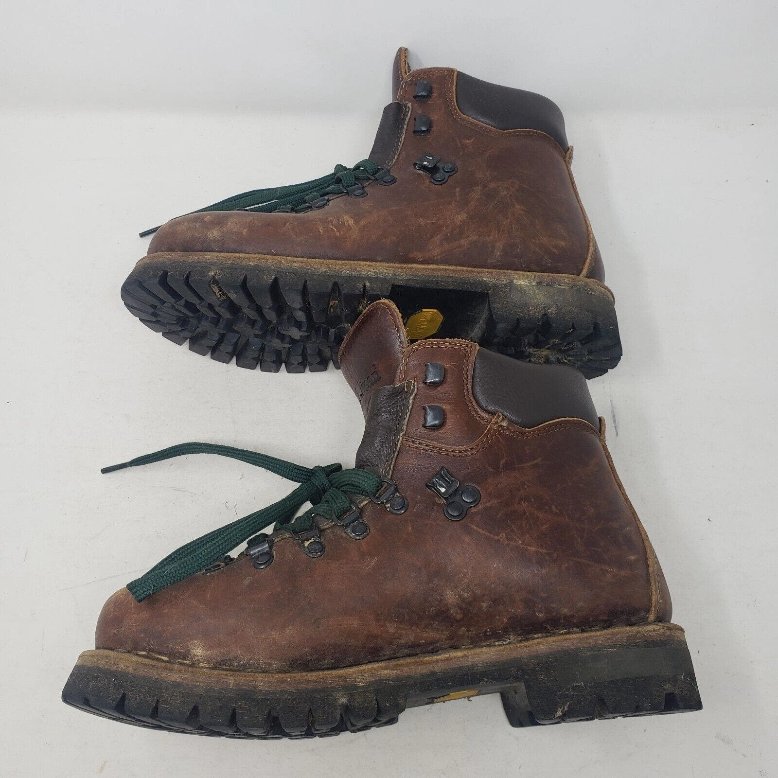 Vintage Scarpa LL Bean Brown Leather Norwegian Welt Hiking Boots Mens 8 Vibram Salomon Quest 4 Gore-tex Hiking Boots
