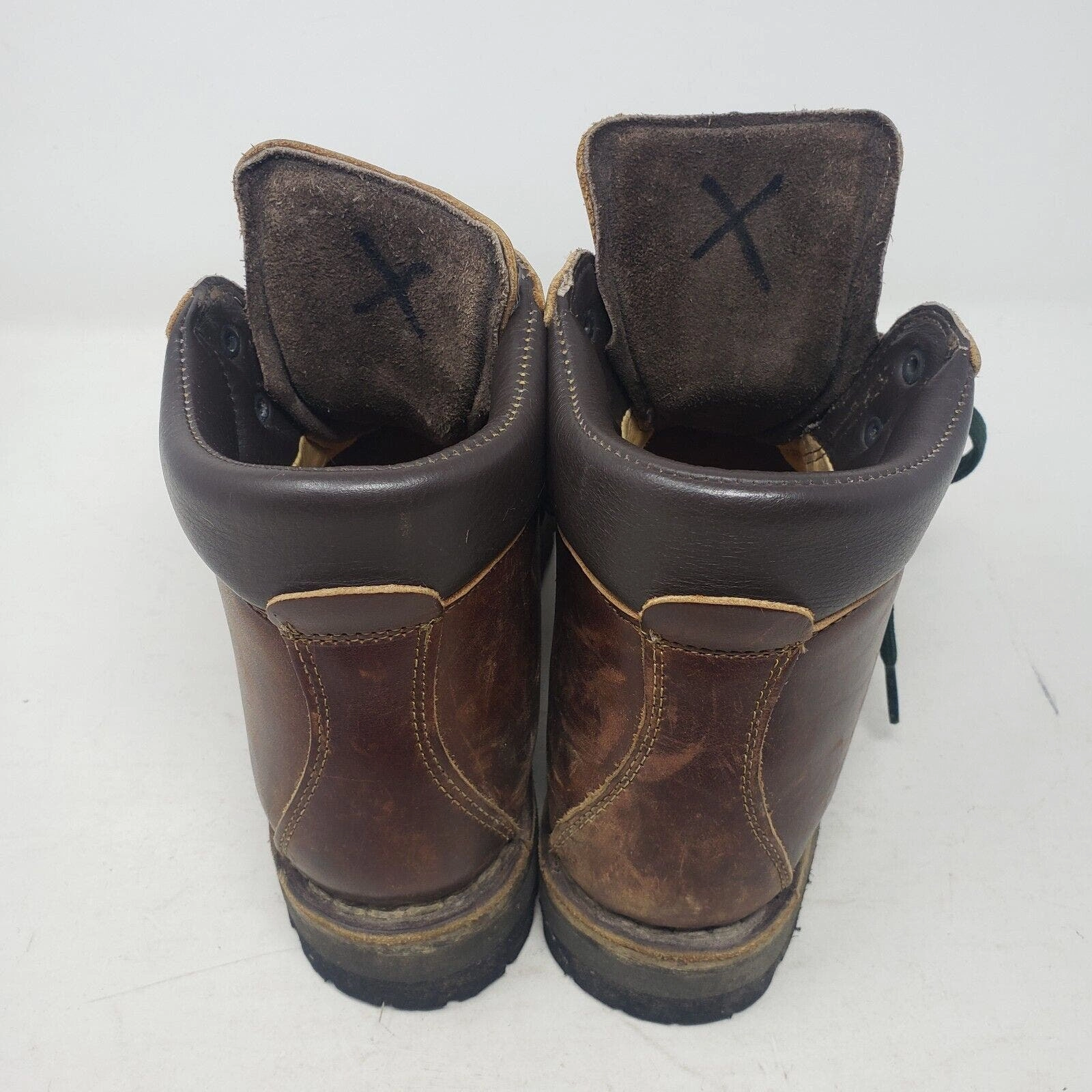 Under Armour Boots Hiking Vintage Scarpa LL Bean Brown Leather Norwegian Welt Hiking Boots Mens 8 Vibram