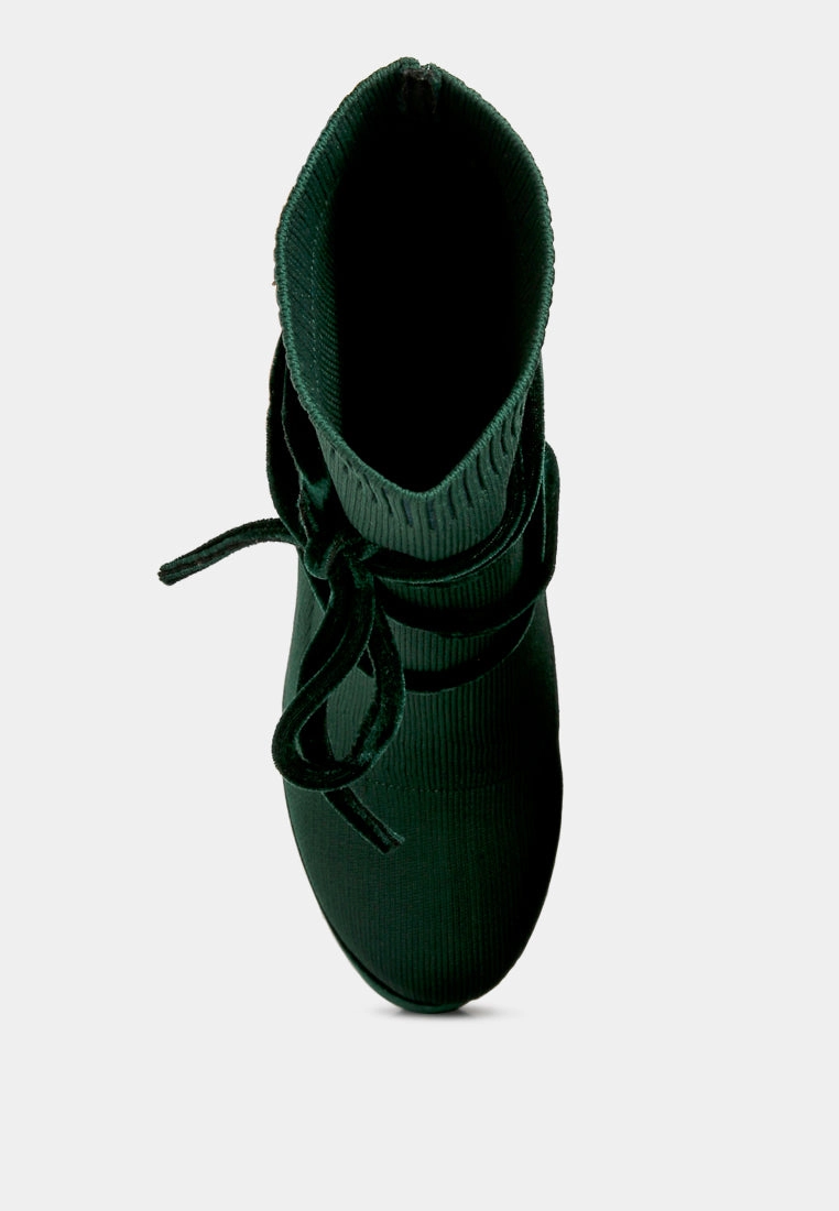 El Vaquero Boots after pay high heel velvet knitted boot