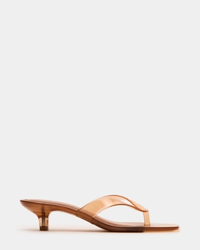 TRACIE JELLY TAN High Heel Strappy Sandals