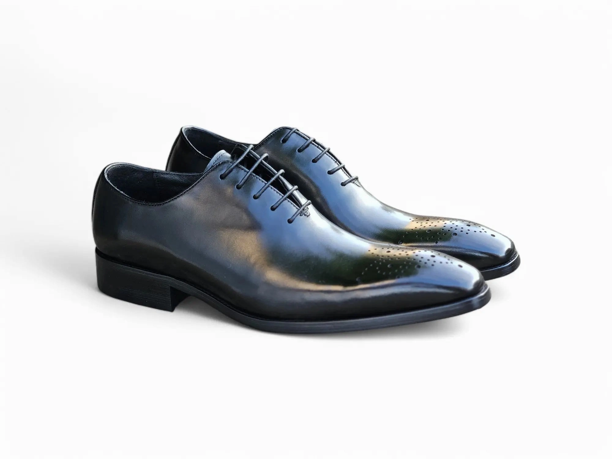 Hand Burnished Wholecut Calf Oxford Moretti Ashland Ii Knit Wingtip Oxfords