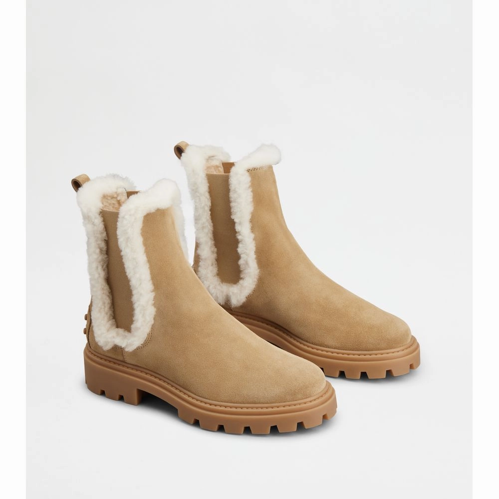 Clarkdale Arlo Chelsea Boots Tod's Chelsea Boots in Suede and Sheepskin