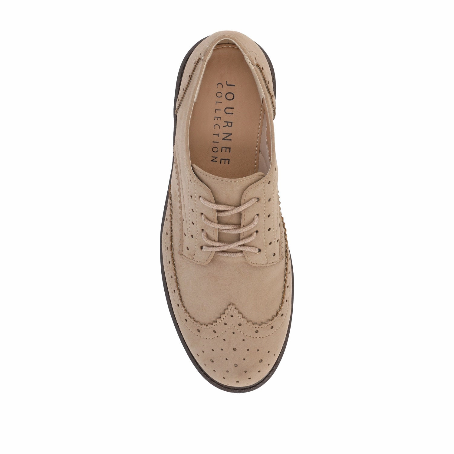 Oxford Cap Shoes CLAUDIYA OXFORD LOAFER FLAT IN FAUX SUEDE