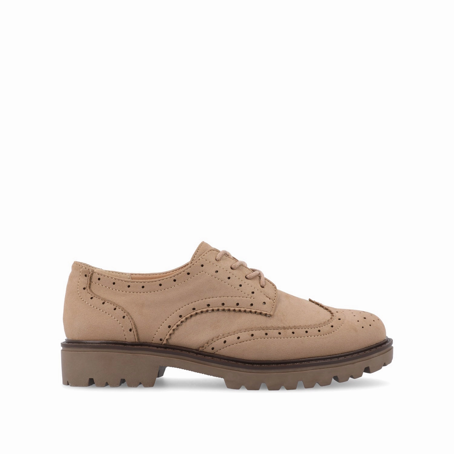 Oxfords Vs Budapester CLAUDIYA OXFORD LOAFER FLAT IN FAUX SUEDE