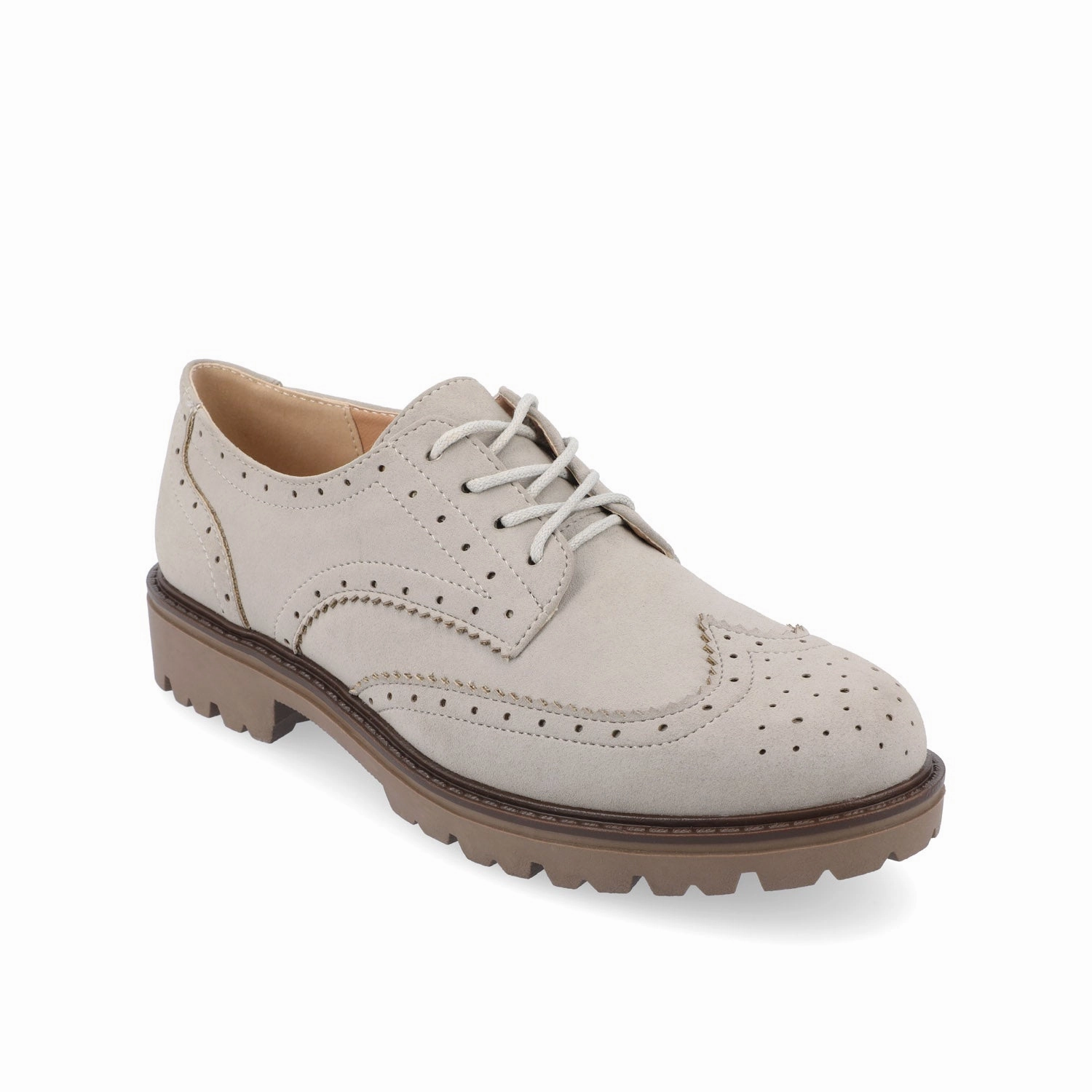 Dexter Oxfords CLAUDIYA OXFORD LOAFER FLAT IN FAUX SUEDE