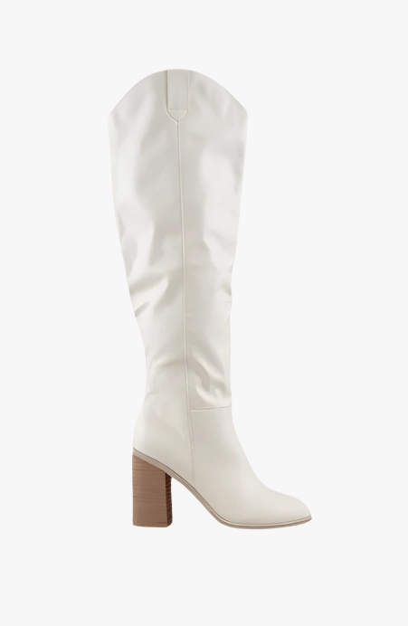 Saint Knee High Block Heel Boots Outfits To Wear With Rain Boots