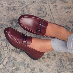 The Crada Wine Men's Leather Driving Loafers Tresmode Boat Shoes Vs Loafers