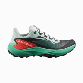 Salomon | Women's Genesis Running Shoes - Bay/Electric Green/Cherry Tomato Trail Shoes Snow