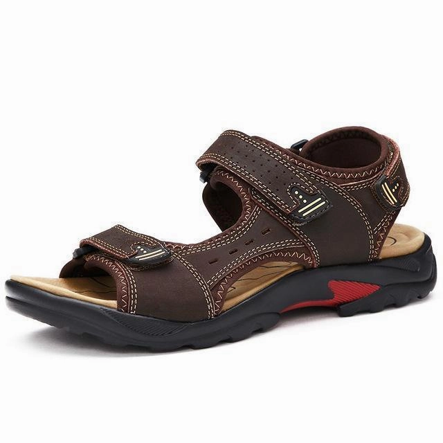 City Beach Flip Flops West Louis Leisure Genuine Leather Sandals