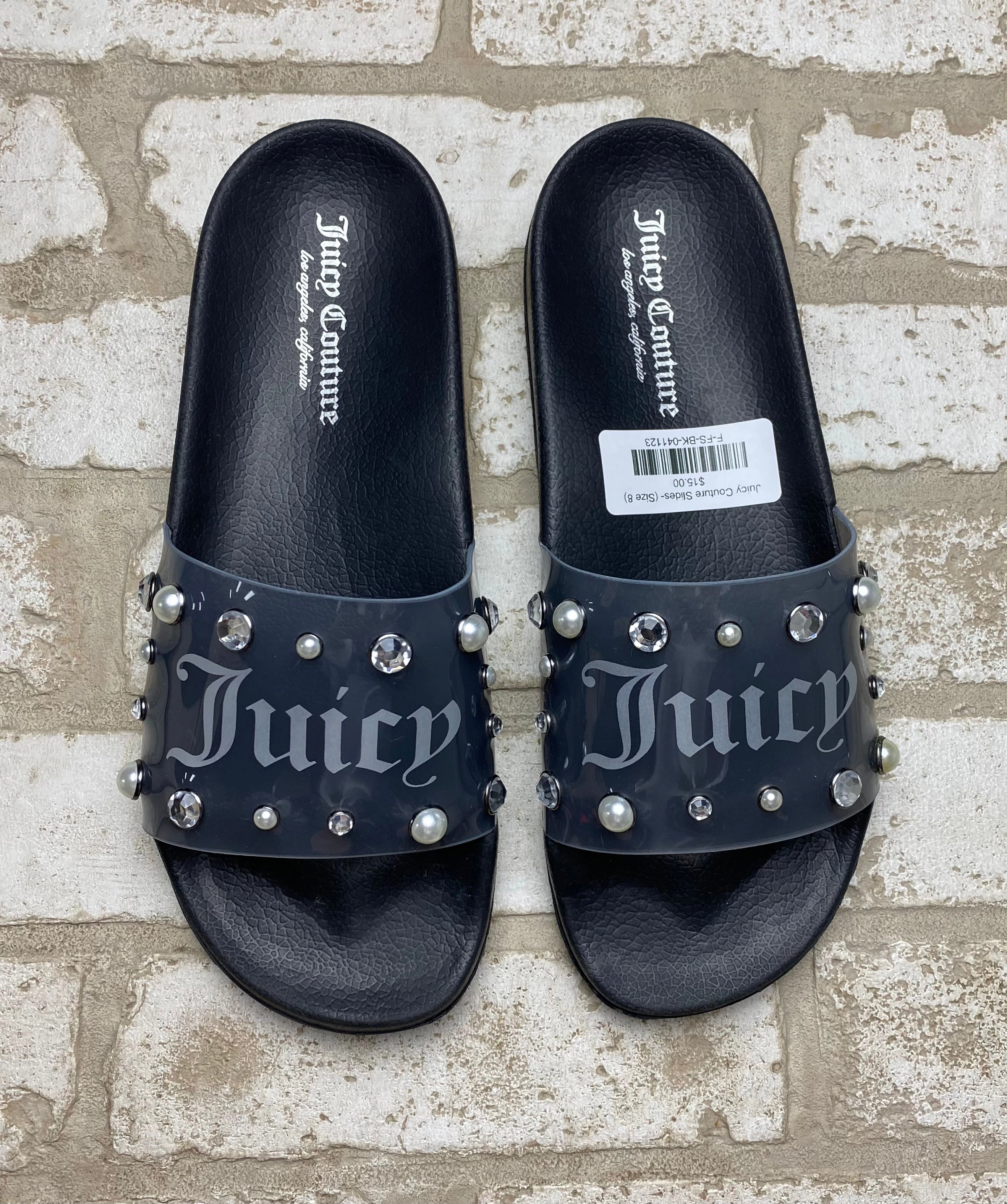 Slippers Bandana Juicy Couture Slides- (Size 8)