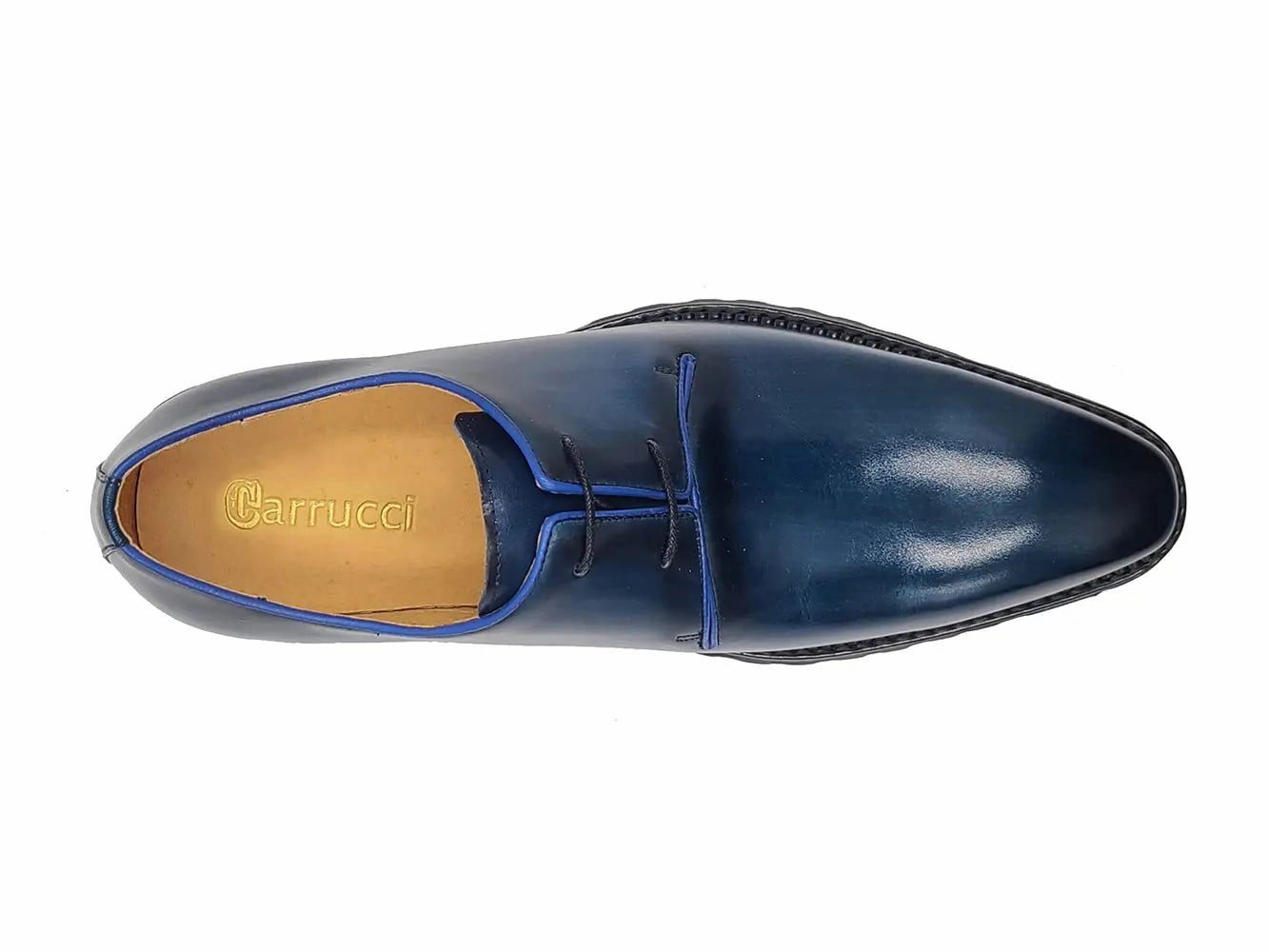 Cap Toe Derby Shoes Whole Cut Derby With Lug Sole