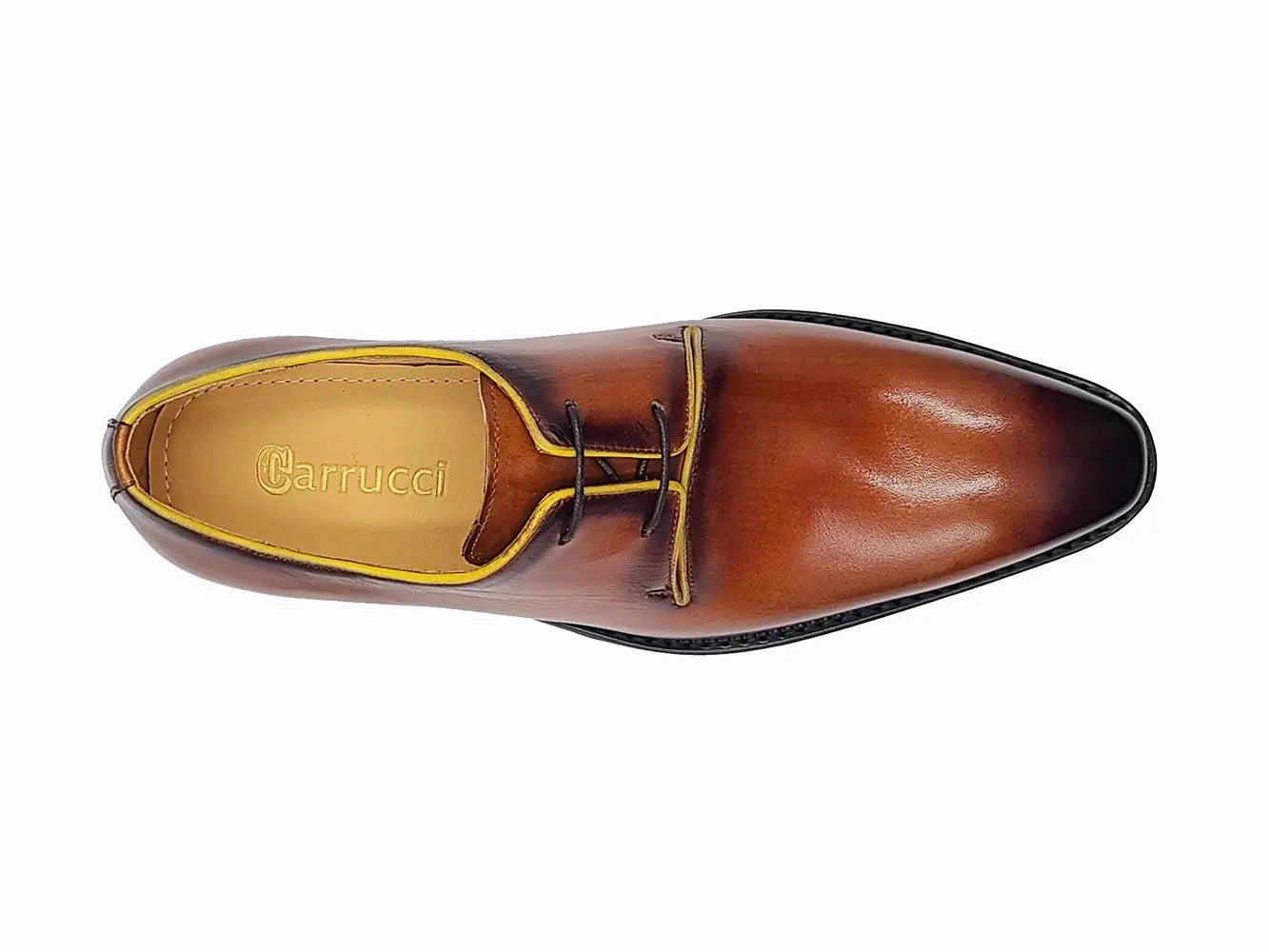 Whole Cut Derby With Lug Sole Lace Up Shoes No Tie