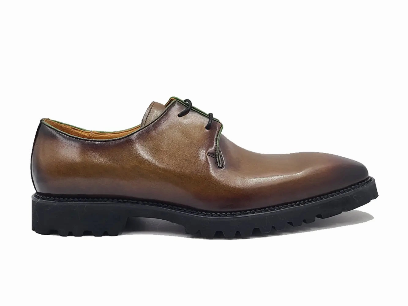 Patent Leather Lace-up Shoes From Calvin Klein Whole Cut Derby With Lug Sole