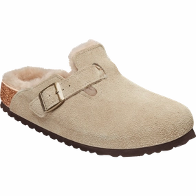 Women's Boston Clog Shearling Grey Clogs