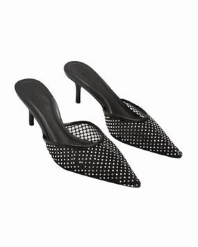 Women's Dez Heels In Black Mesh High Heel Training