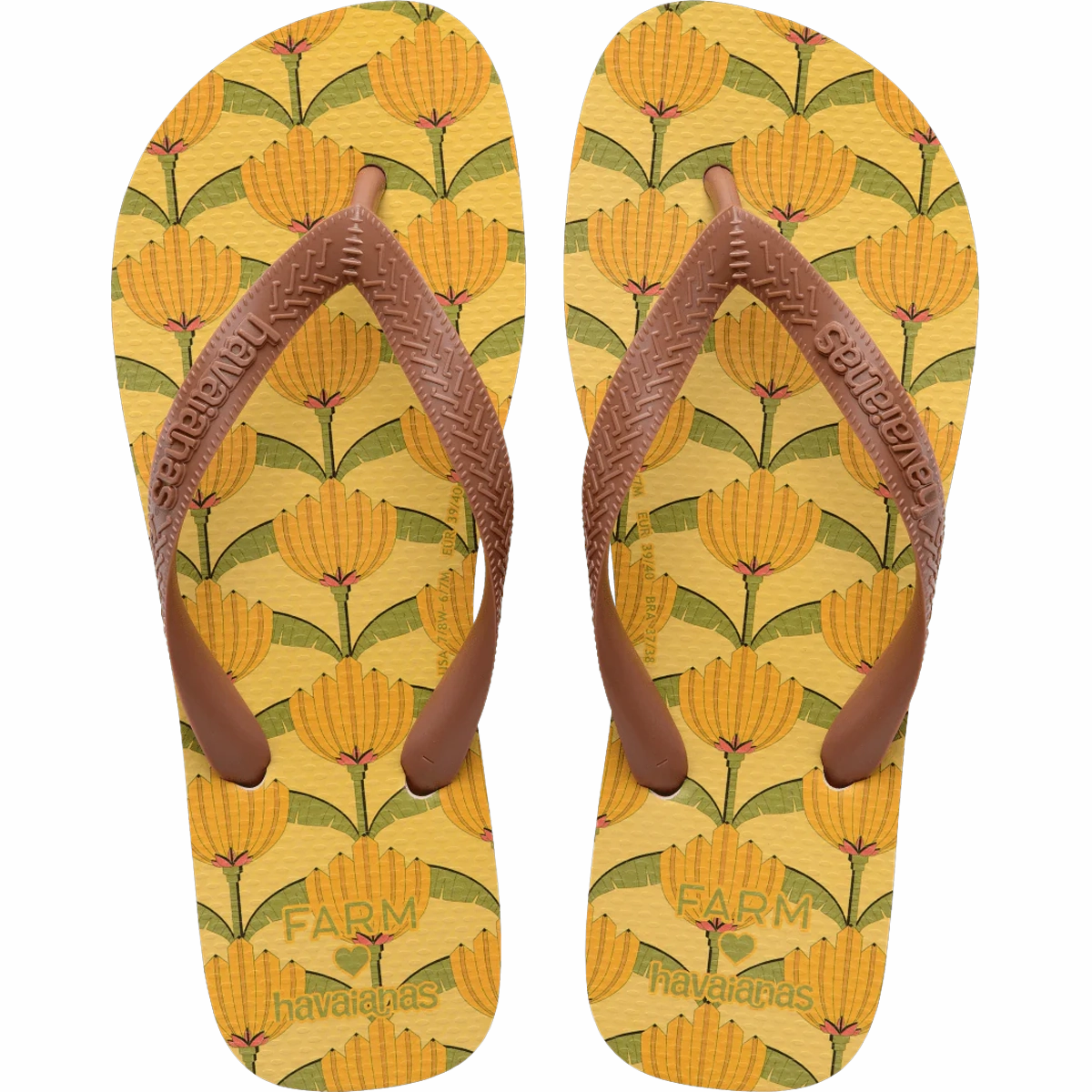 Women's FARM Rio Banana Deco Top Sandal Flip Flops Japan