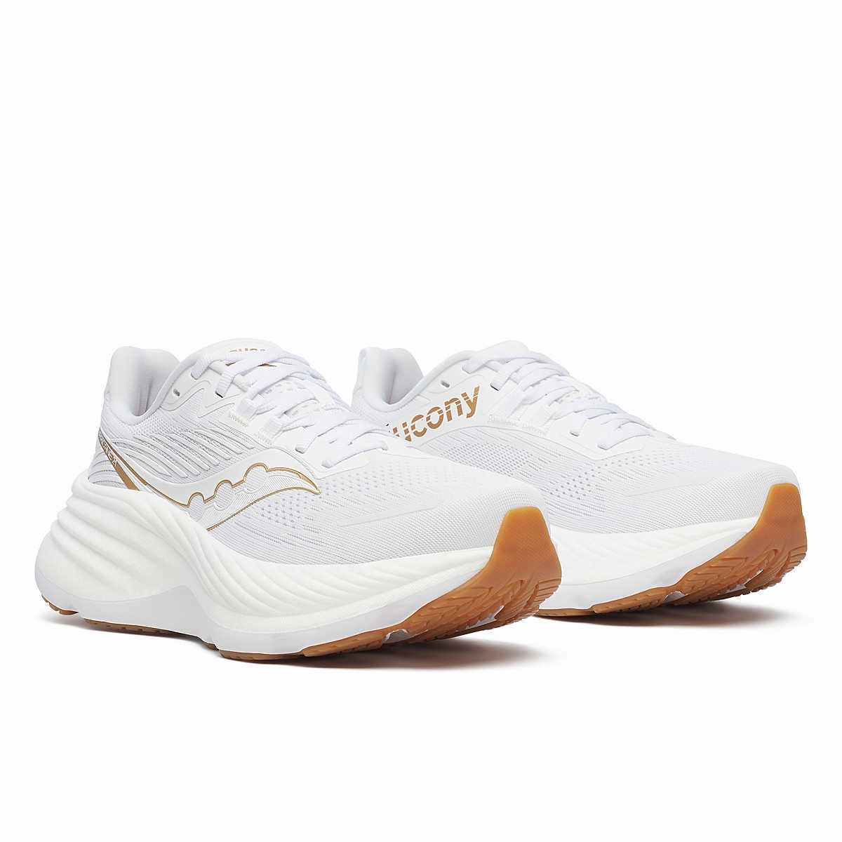 Training Shoes Flat Women's Saucony Hurricane 24 (White/Gold)