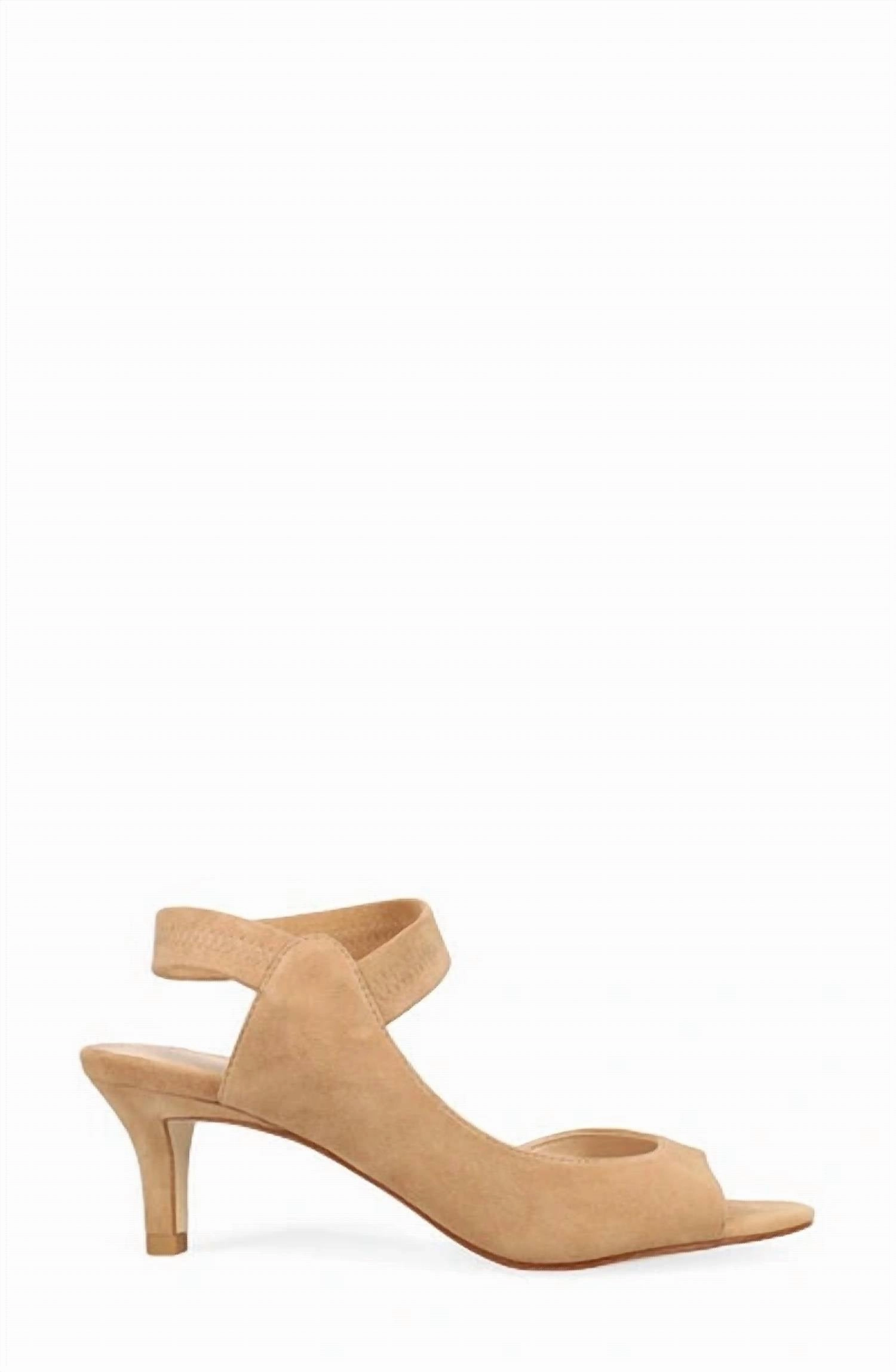 Ladies In Stockings And High Heels Women's Suede Binni Heels In Latte